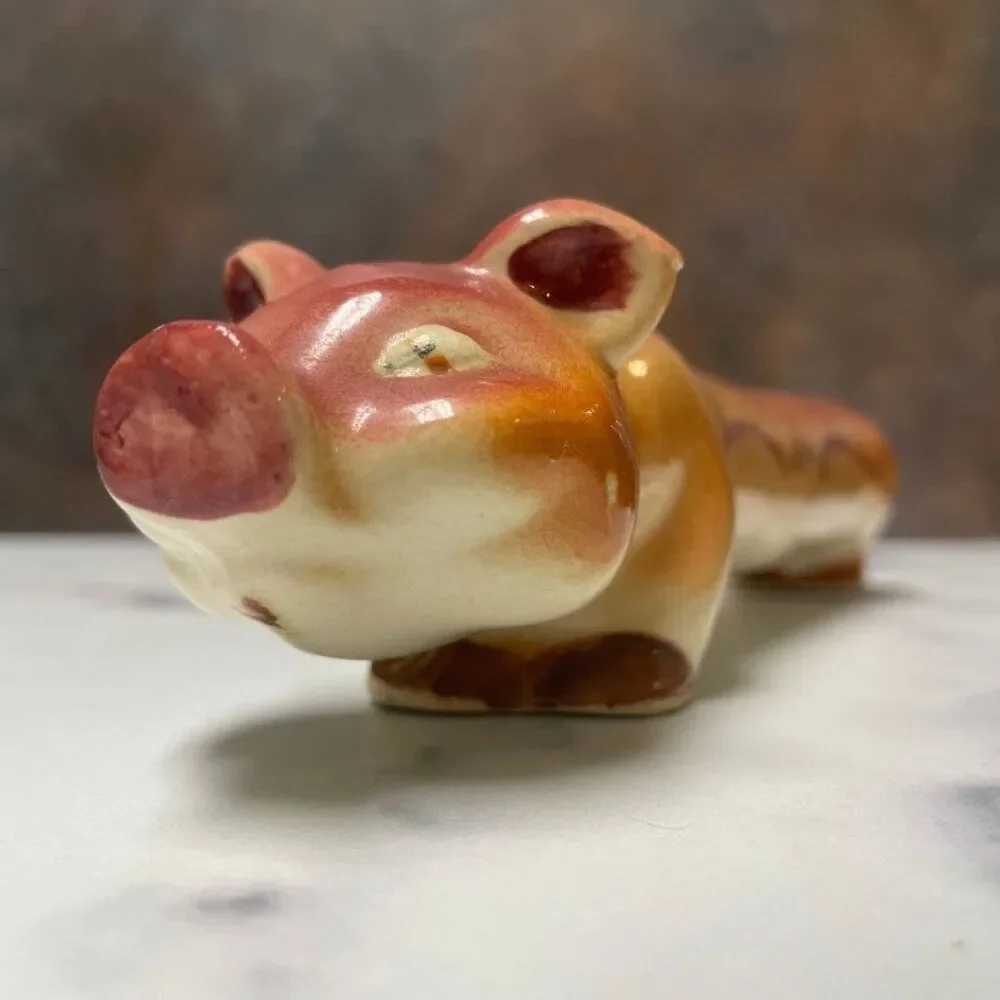 Vintage One Piece 'Long Pig' Salt & Pepper Shaker. Unique Collectible!